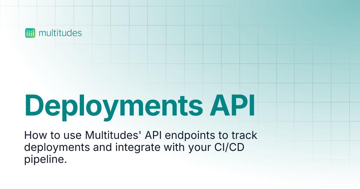 Deployments API | Multitudes Help Center