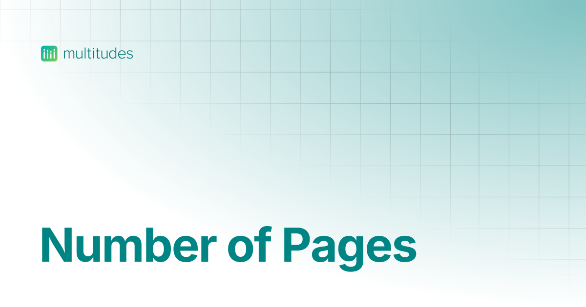 Number of Pages | Multitudes Help Center