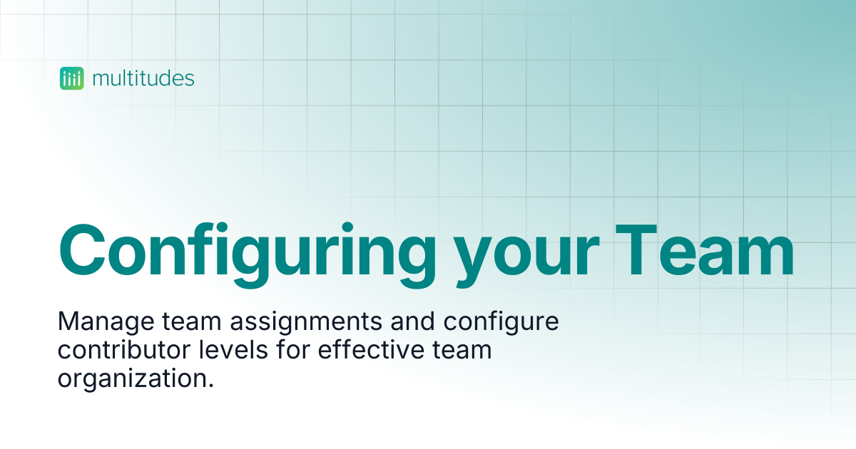 Configuring your Team | Multitudes Help Center